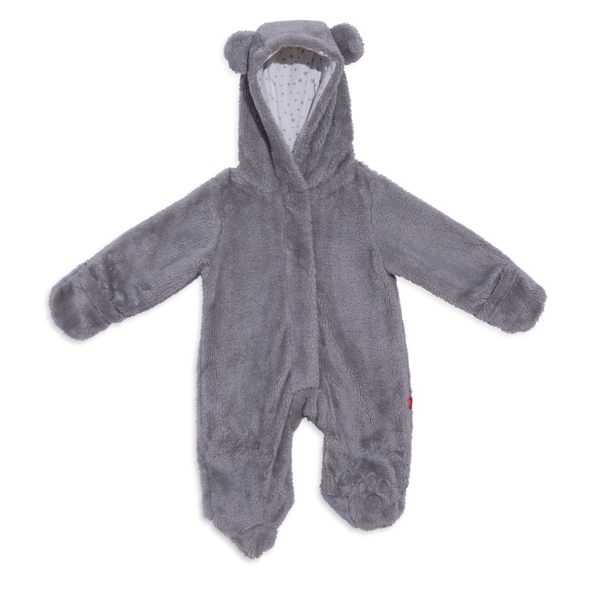 Minky Magnetic Jacket - Drizzle Gray with Ditsy Star Lining main image 0