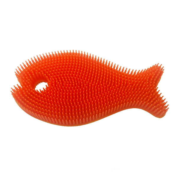 Innobaby -Bathin' Smart Silicone Bath Scrub- Fish Orange/ Mango
