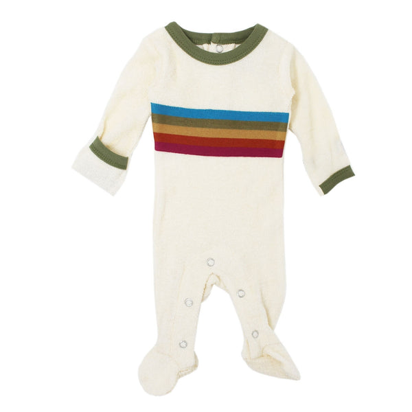 L'ovedbaby Organic Terry Cloth Footie in Sage