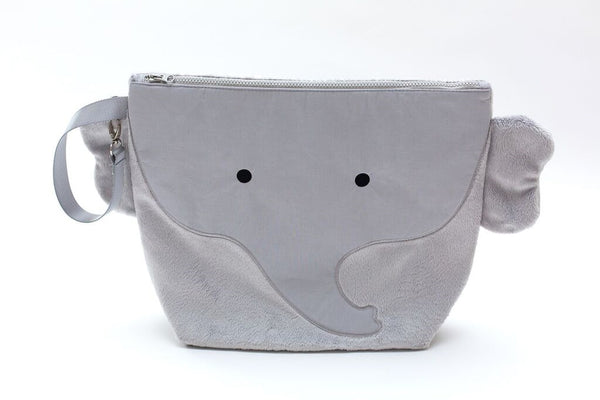 Nikiani - Forever Young - Plush Wet & Dry Backpack - Pebbles the Gray Elephant