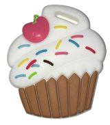Silli Sweets Bandana Bib Set with Cupcake Teether & Strap