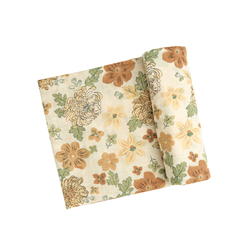 Bamboo Muslin Swaddle Blanket - Florals
