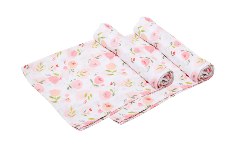 Bamboo Muslin Swaddle Blanket - Florals