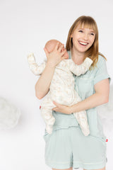 Organic Cotton Magnetic Footie - Tortoise + Hare