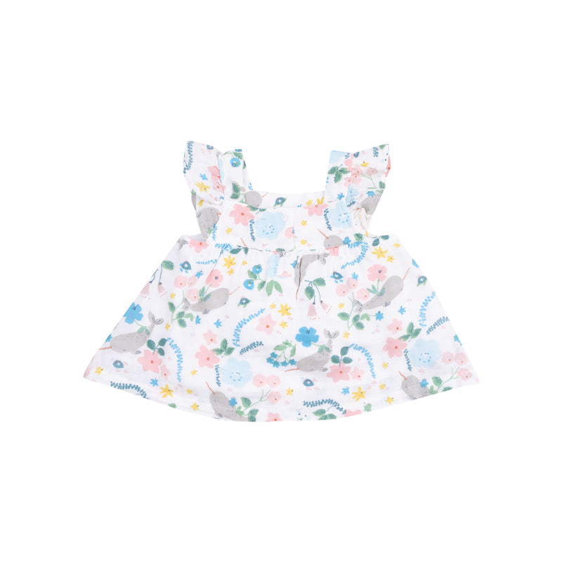 Pinafore Top & High Waisted Diaper Cover