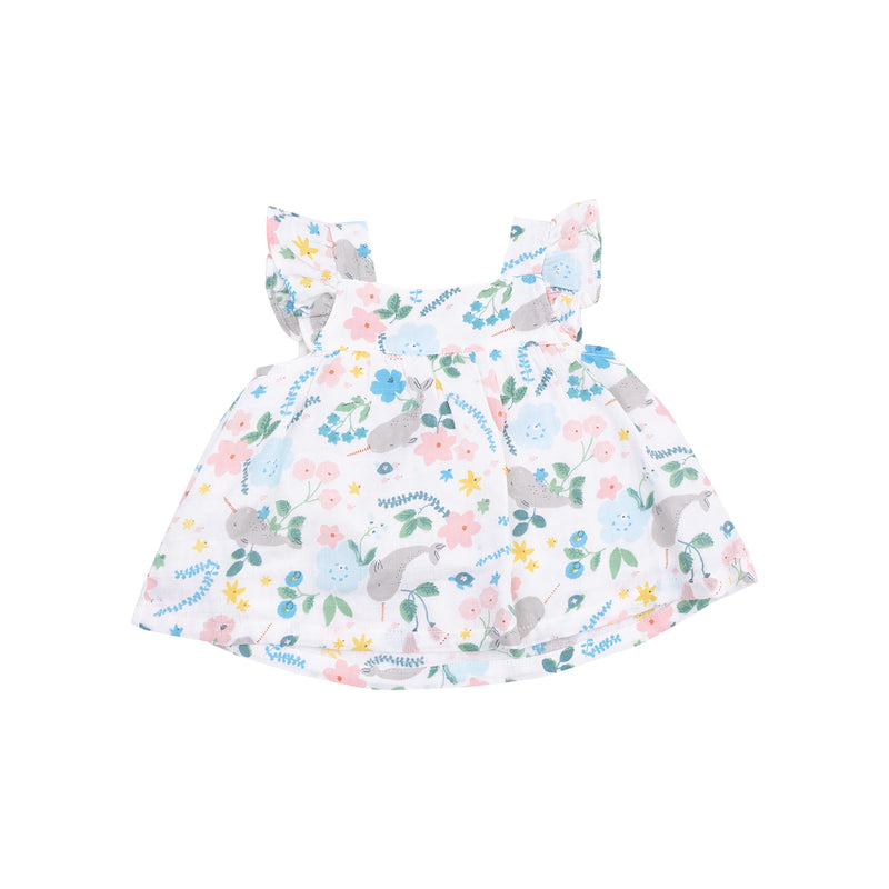 Pinafore Top & High Waisted Diaper Cover