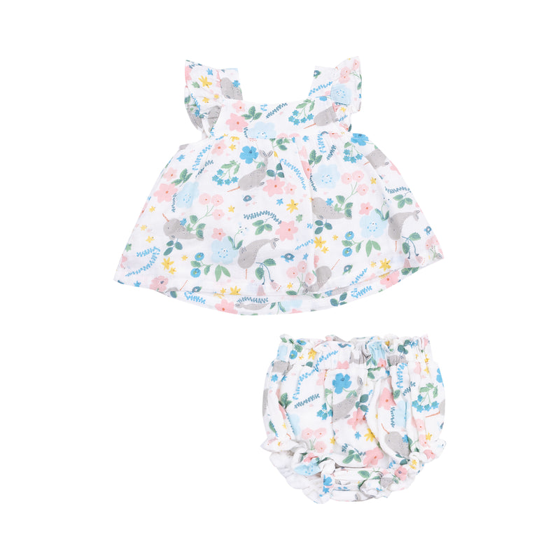 Pinafore Top & High Waisted Diaper Cover