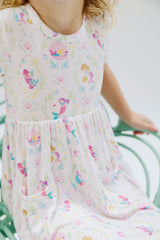 Short Sleeve Twirly Sundress