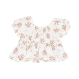 Cap Sleeve Smocked Blouse & Muslin Bloomer