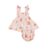Ruffle Strap Smocked Top & Diaper Cover