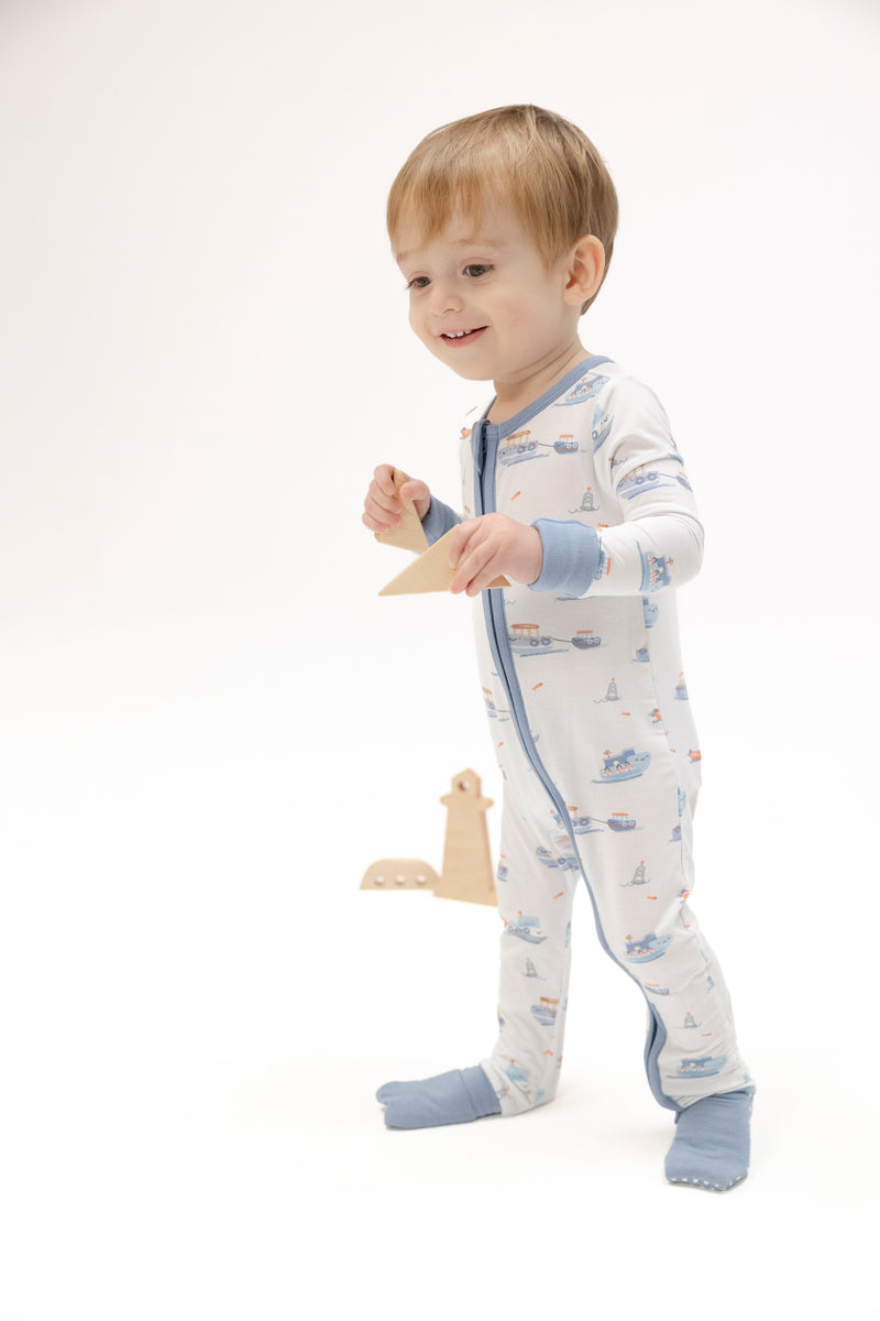 Nautical & Ocean Friends - Zipper Rompers