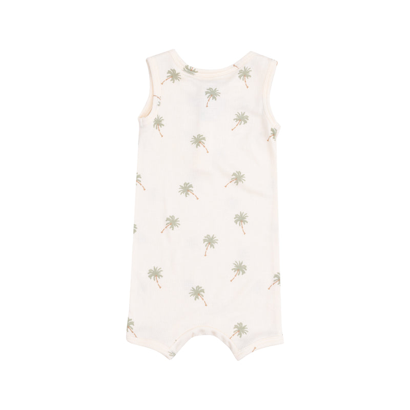 Ribbed Sleeveless Shortie Romper
