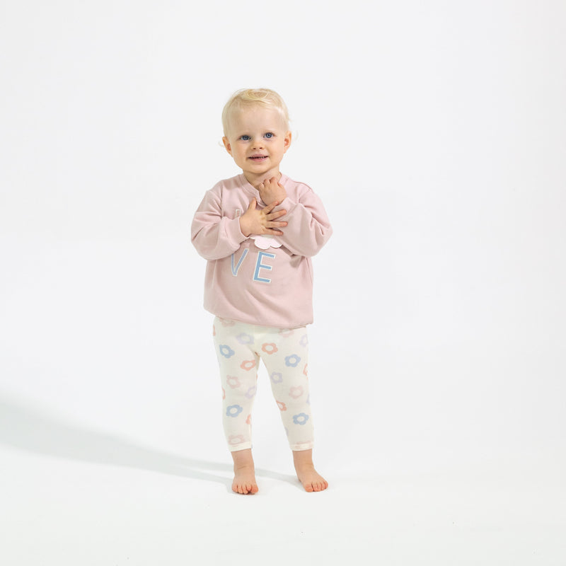 French Terry Oversized Applique Sweatshirt & Leggings