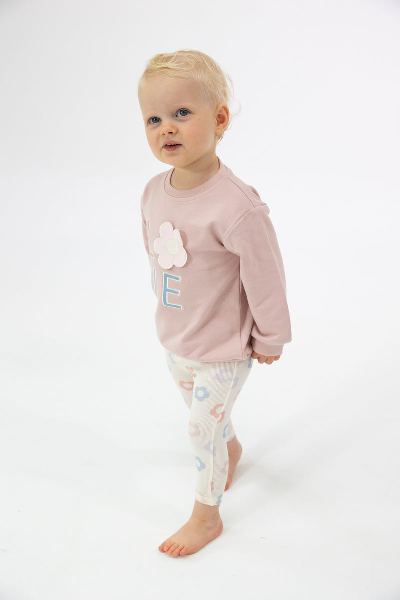 French Terry Oversized Applique Sweatshirt & Leggings