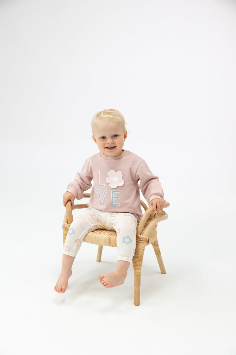 French Terry Oversized Applique Sweatshirt & Leggings