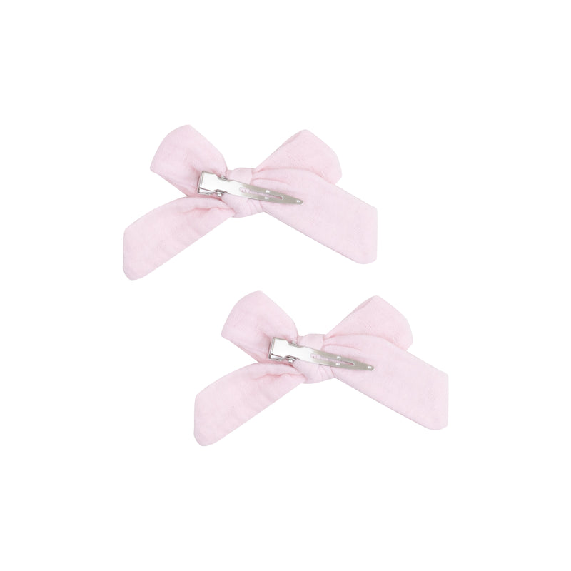 2 Pack Muslin Hair Bow with Clip