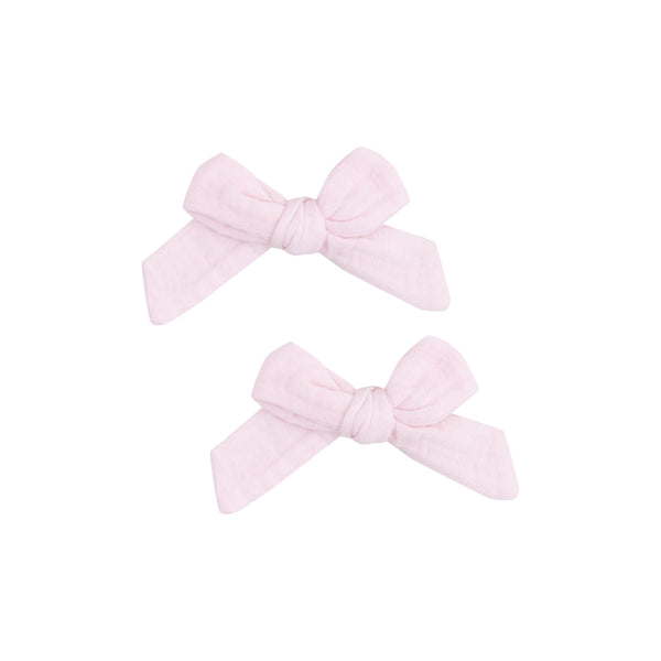 2 Pack Muslin Hair Bow with Clip