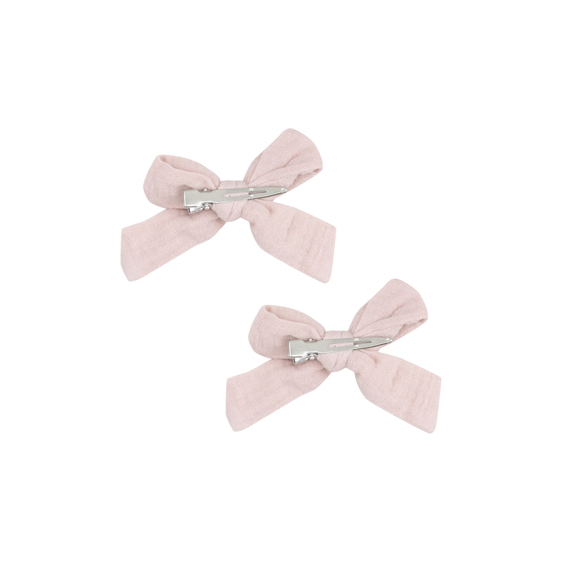 2 Pack Muslin Hair Bow with Clip
