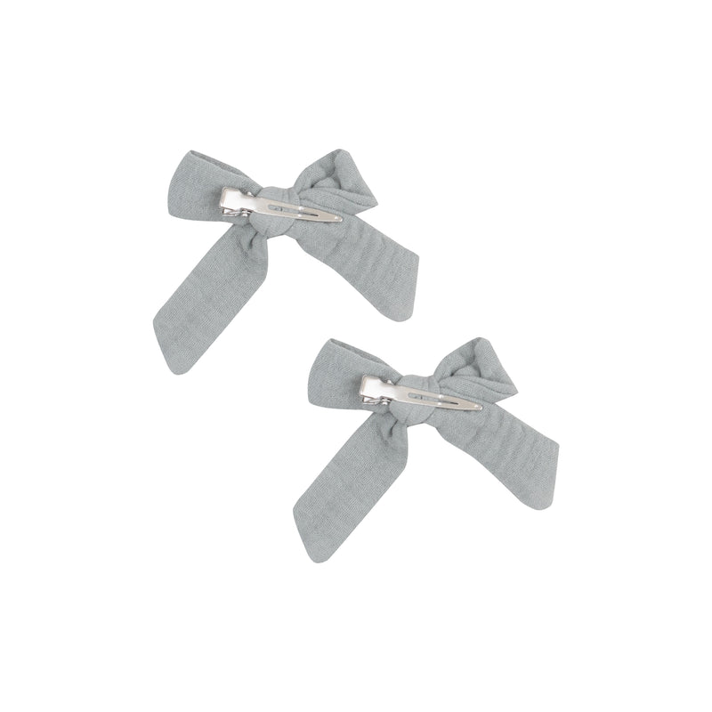 2 Pack Muslin Hair Bow with Clip
