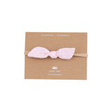 Muslin Bow with Nylon Headband