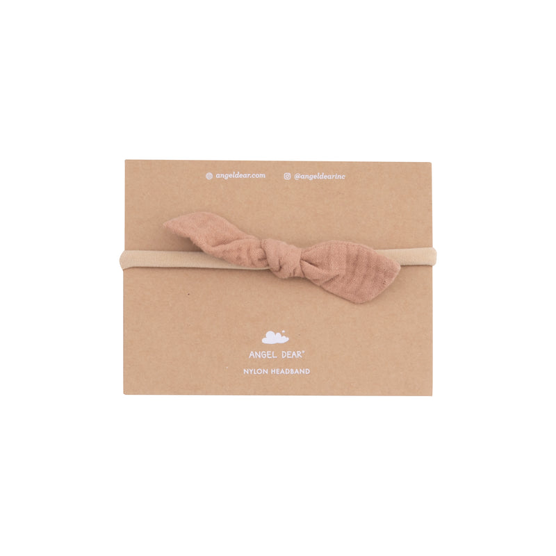 Muslin Bow with Nylon Headband