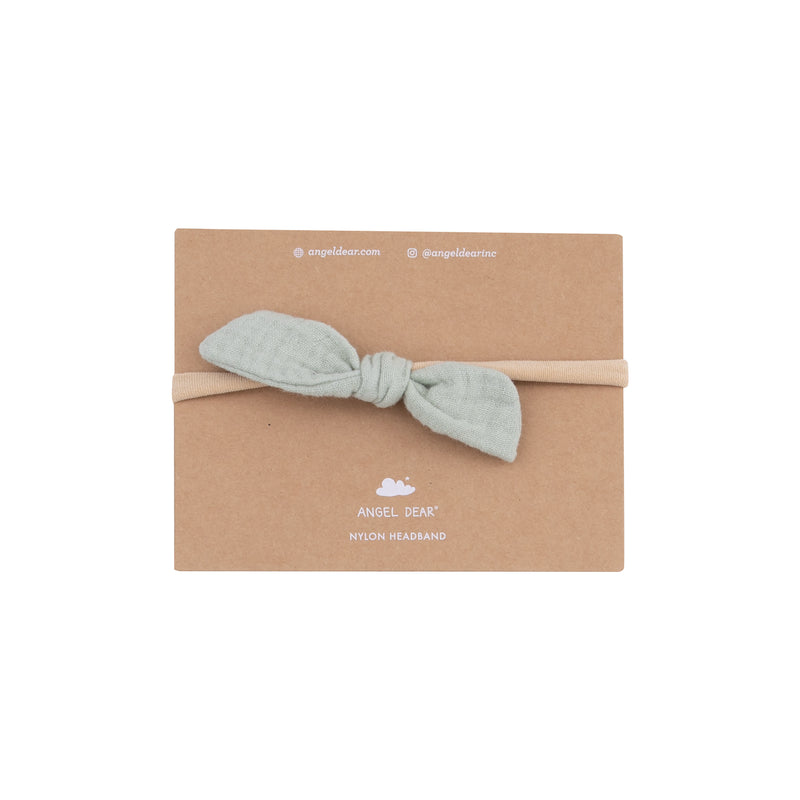 Muslin Bow with Nylon Headband