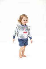 French Terry Ruffle Sweatshirt & Paperbag Short