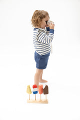 French Terry Ruffle Sweatshirt & Paperbag Short