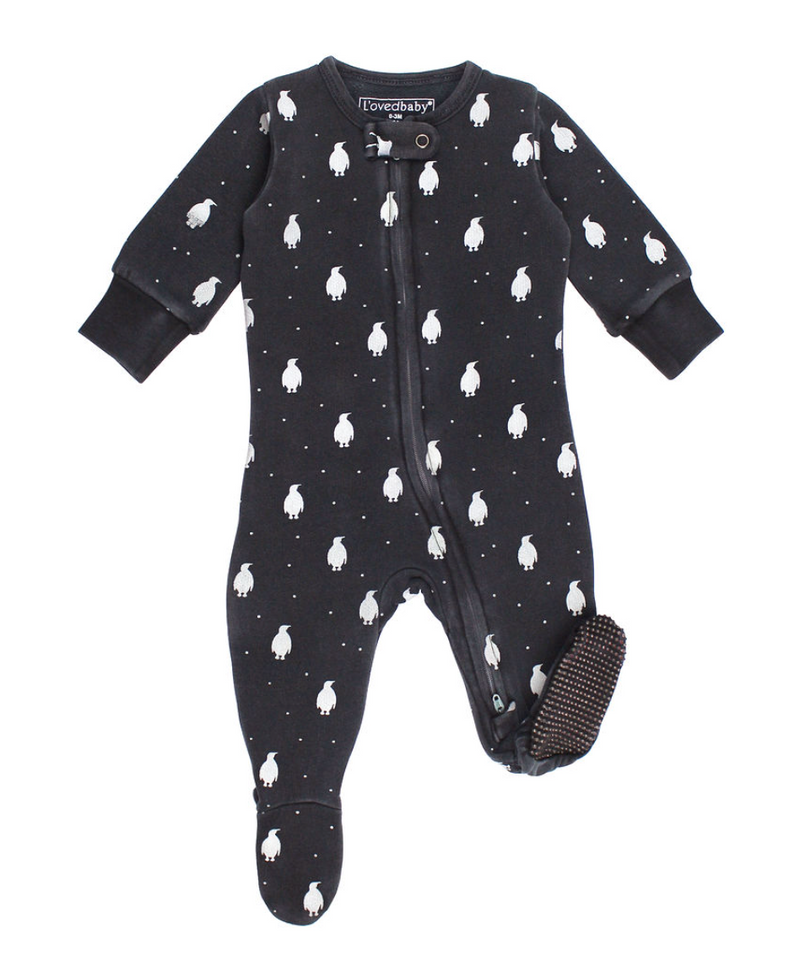 Cozy Printed Zipper Footie