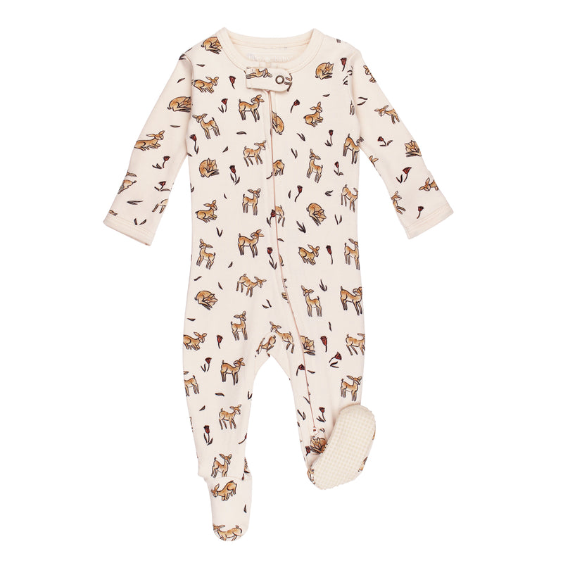 The Woodland Collection - Organic 2-Way Zipper Footie