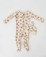 The Woodland Collection - Organic 2-Way Zipper Footie