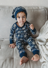 Kids' Organic Holiday PJ & Cap Set