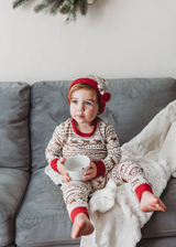 Kids' Organic Holiday PJ & Cap Set