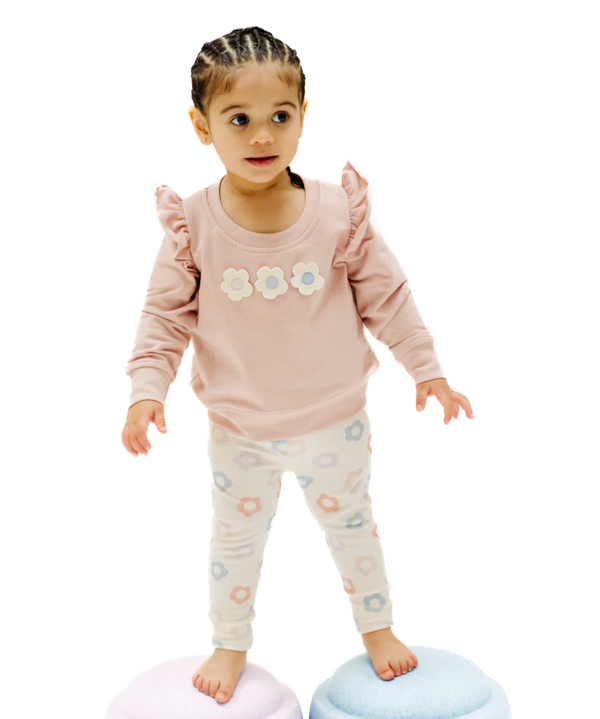 French Terry Ruffle Sweatshirt & Leggings