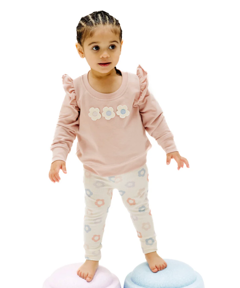 French Terry Ruffle Sweatshirt & Leggings