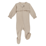 Organic Smocked Zipper Footie