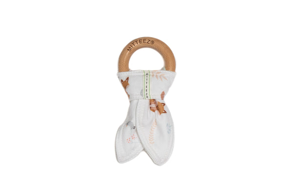 Organic Baby Woody Teether Woodland Friends Collection - Finley the Fox