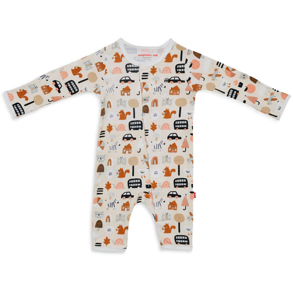 Organic Cotton Magnetic Coverall - Prints