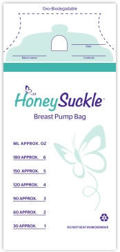 Honeysuckle - Breast Pump Bags Bulk (25 count)