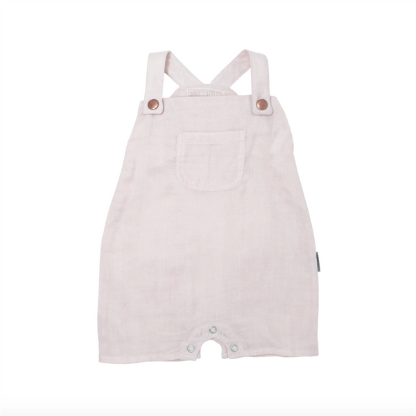 L'ovedbaby Organic Muslin Overall in Blush