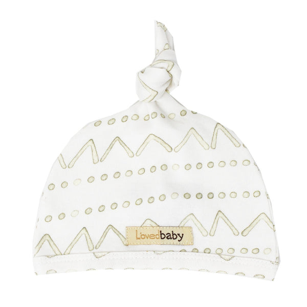 L'ovedbaby Organic Top-Knot Hat in Sage Mountains