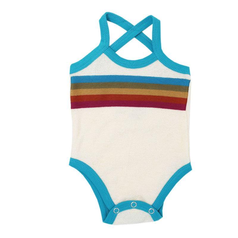 L'ovedbaby Organic Terry Cloth Bodysuit in Teal
