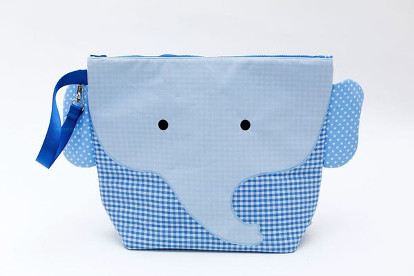 Nikiani - Forever Young - Cotton Wet & Dry Backpack - Charlie the Blue Elephant