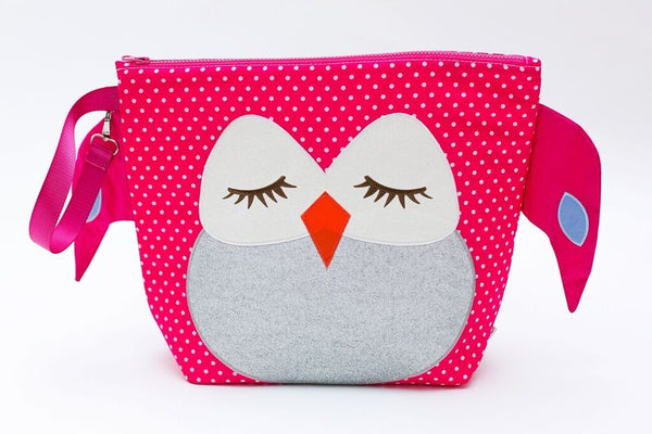 Nikiani - Forever Young - Plush Wet & Dry Backpack - Stella the Pink Owl