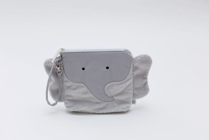 Nikiani - My First Buddies - Sparkle/Plush Snack Bag - Pebbles Gray Elephant
