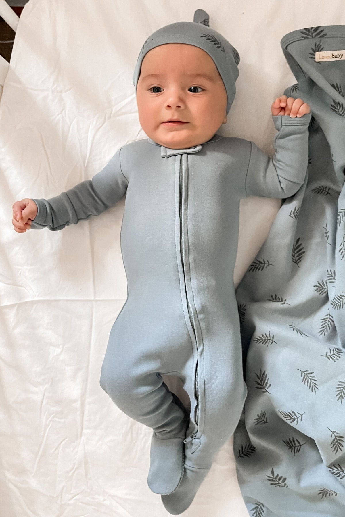 Organic Zipper Footie - Fern & Flower Solids – Chotobaby