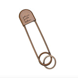 Petunia Pickle Bottom - Safety Pin Keychain - Antique Copper