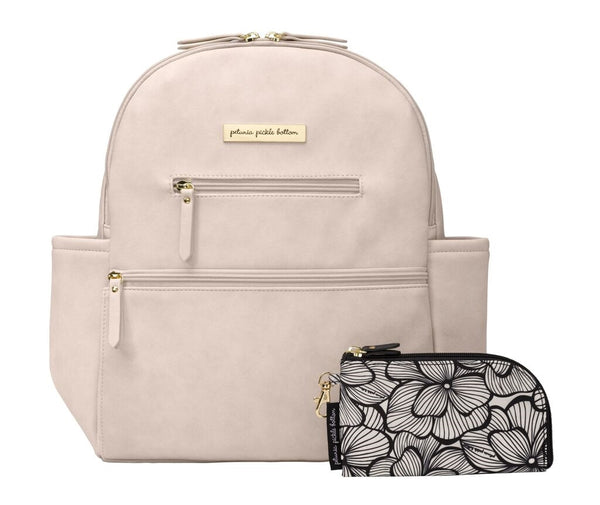 Petunia Pickle Bottom- Ace Backpack- Ivory Matte Leatherette