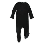 Organic Ribbed Footies with Pocket