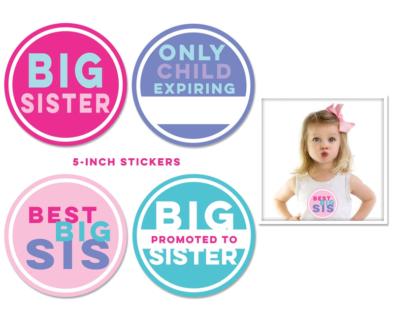 Big Sister stickers 4-pack